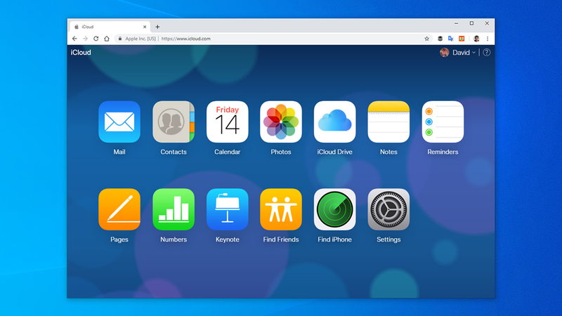 The iCloud suite on the web.